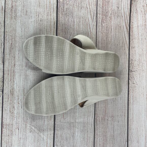 Dansko Maddy Womens Sz EU 42 US 11.5-12 Sandals Ivory Milled Nubuck - Picture 8 of 9